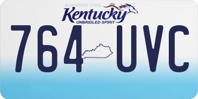 KY license plate 764UVC