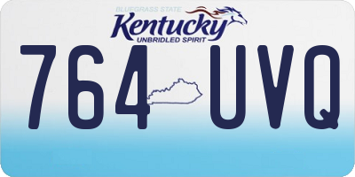 KY license plate 764UVQ