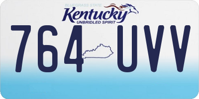KY license plate 764UVV