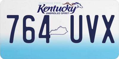 KY license plate 764UVX