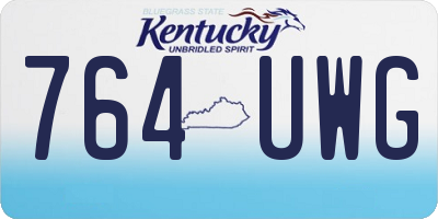 KY license plate 764UWG