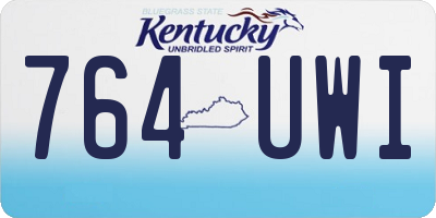 KY license plate 764UWI