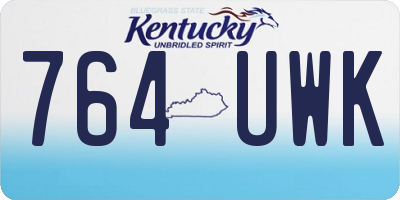 KY license plate 764UWK