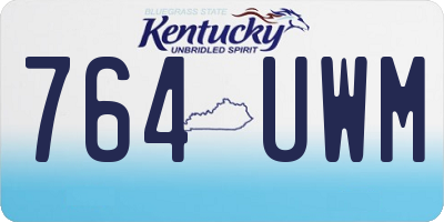 KY license plate 764UWM