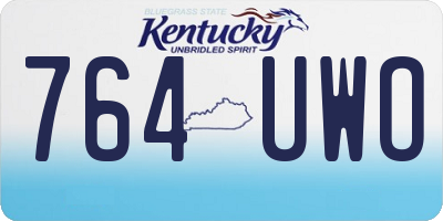 KY license plate 764UWO