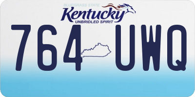 KY license plate 764UWQ