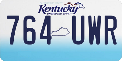 KY license plate 764UWR