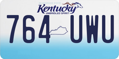 KY license plate 764UWU