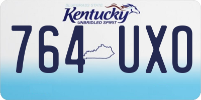KY license plate 764UXO