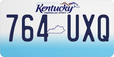 KY license plate 764UXQ