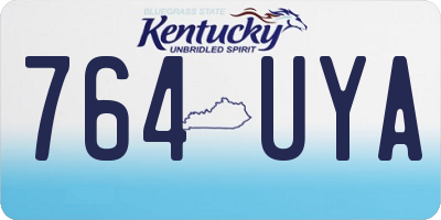 KY license plate 764UYA