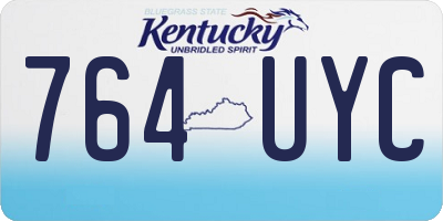 KY license plate 764UYC