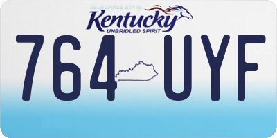 KY license plate 764UYF