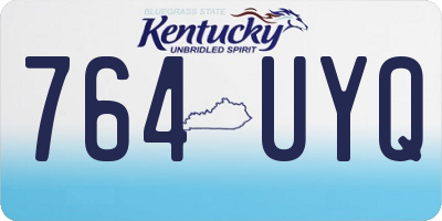 KY license plate 764UYQ