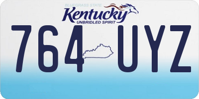 KY license plate 764UYZ