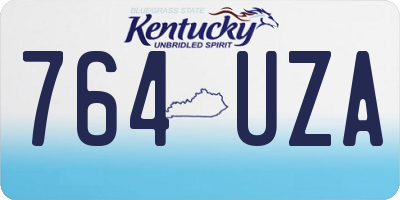 KY license plate 764UZA