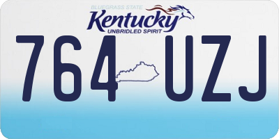 KY license plate 764UZJ