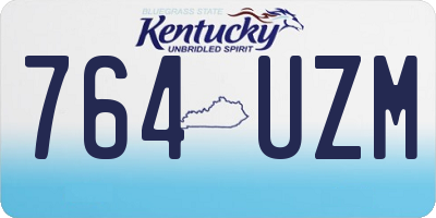 KY license plate 764UZM