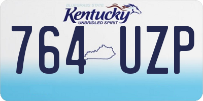 KY license plate 764UZP