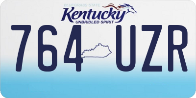 KY license plate 764UZR