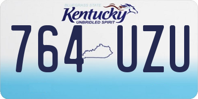 KY license plate 764UZU