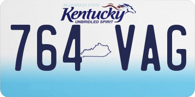 KY license plate 764VAG