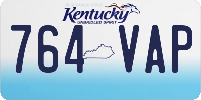 KY license plate 764VAP