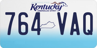 KY license plate 764VAQ