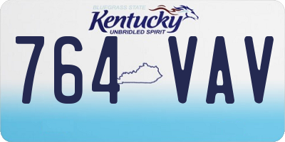 KY license plate 764VAV