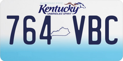 KY license plate 764VBC