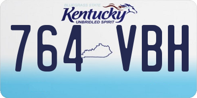 KY license plate 764VBH