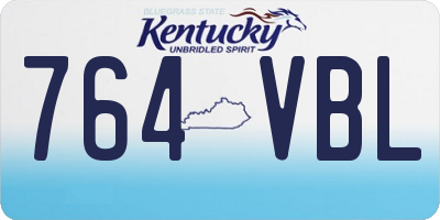 KY license plate 764VBL
