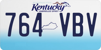 KY license plate 764VBV