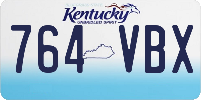 KY license plate 764VBX