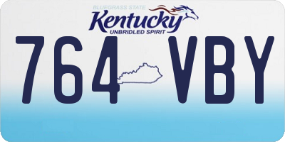 KY license plate 764VBY