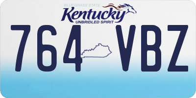 KY license plate 764VBZ