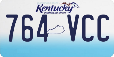 KY license plate 764VCC
