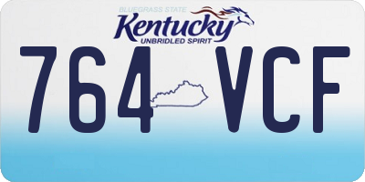 KY license plate 764VCF