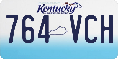 KY license plate 764VCH