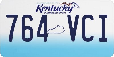 KY license plate 764VCI