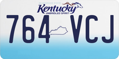 KY license plate 764VCJ