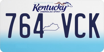 KY license plate 764VCK