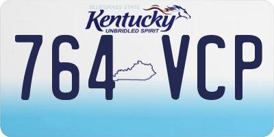 KY license plate 764VCP