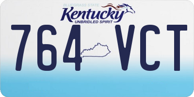 KY license plate 764VCT
