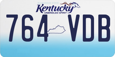 KY license plate 764VDB