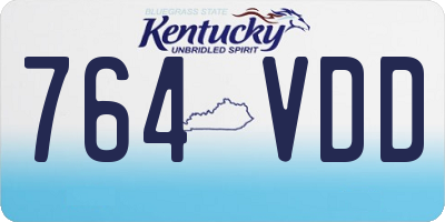 KY license plate 764VDD