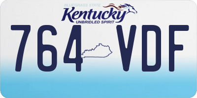 KY license plate 764VDF