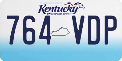 KY license plate 764VDP
