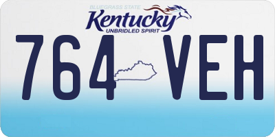 KY license plate 764VEH