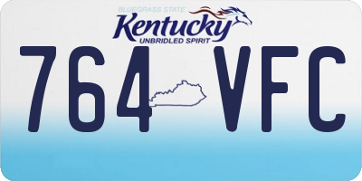 KY license plate 764VFC